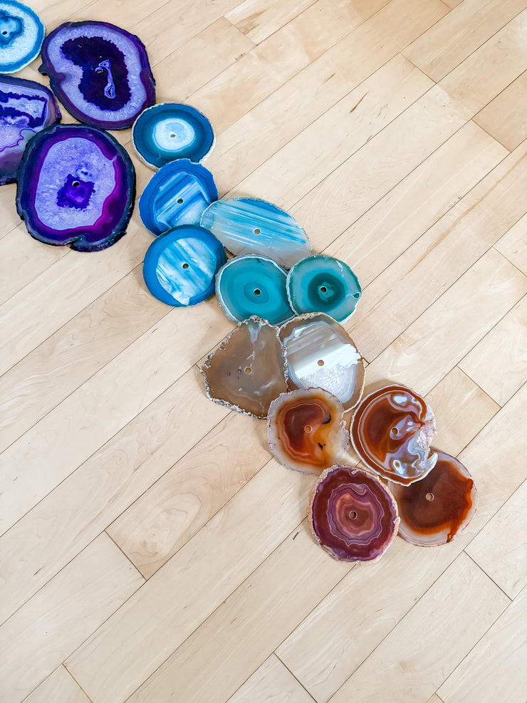 Celestial Flow Chakra Agate Wall Art - 27 Piece | DIY Installation