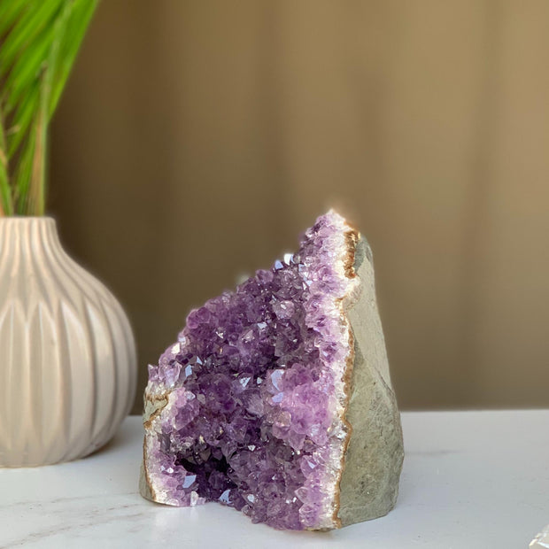 Amethyst cathedral stone for home decor, stunning AAA grade geode from Uruguay