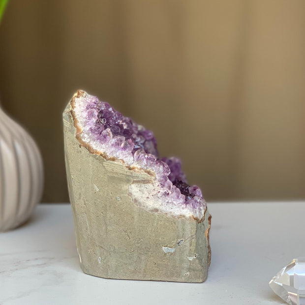 Amethyst cathedral stone for home decor, stunning AAA grade geode from Uruguay