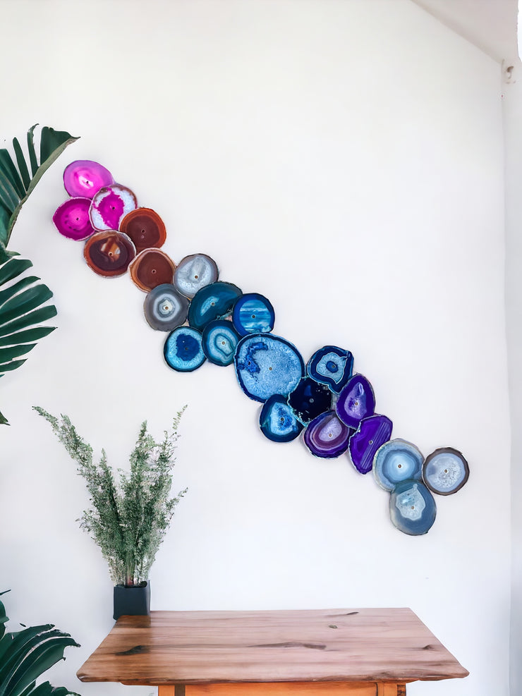 16" Agate Color Block Clock | No. 7 - Mod North & Co.