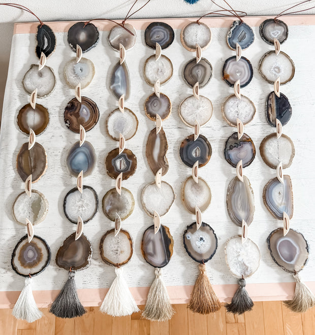 Reserved for Chelsey DeCoste (Umber Garland and Natural Gray Clock)