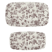 Brown Delft Stacking Melamine Tray - set of 2