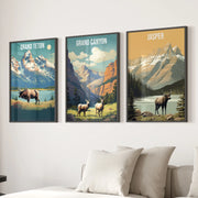 Grand Canyon, Jasper, Grand Teton. National Park Wall Art