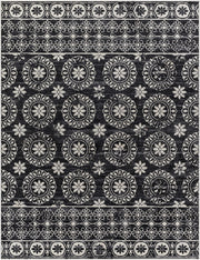 Kahraman Black & White Washable Rug