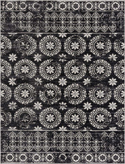 Kahraman Black & White Washable Rug
