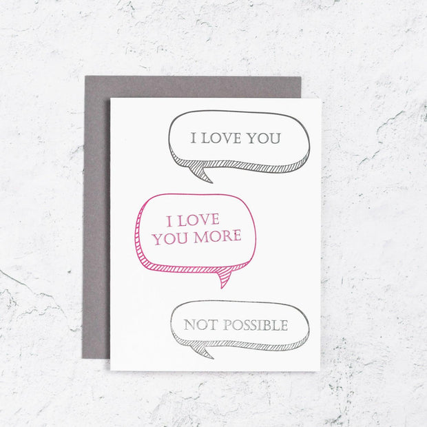Love You More Text Card