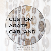Custom Agate Garland – Made to Order Boho Wall Hanging Décor