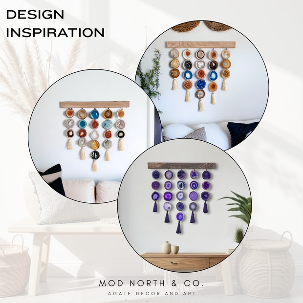 Custom Uma Agate Wall Hanging – Boho Crystal Wall Art You Design