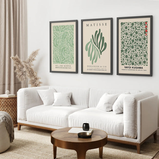 Sage Green Matisse Art Print Set of 3 Piece