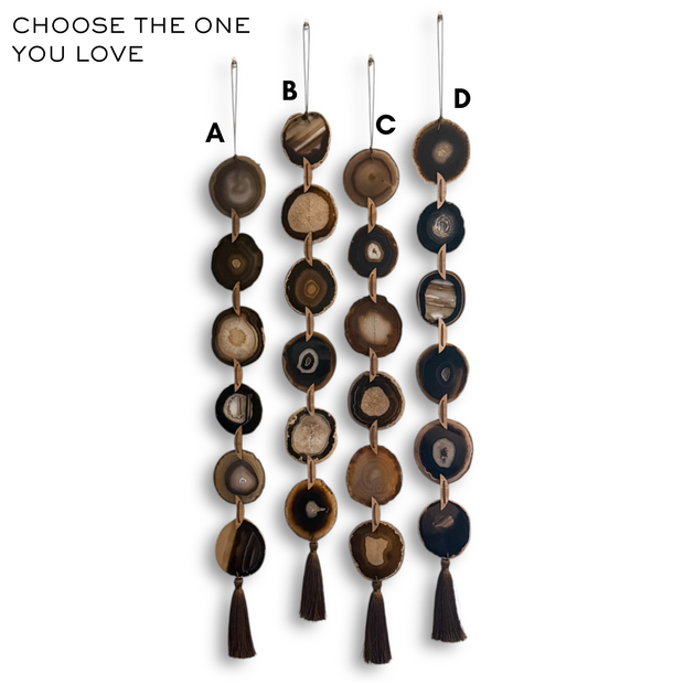 Moody Walnut Agate Garland (Choose the One You Love)