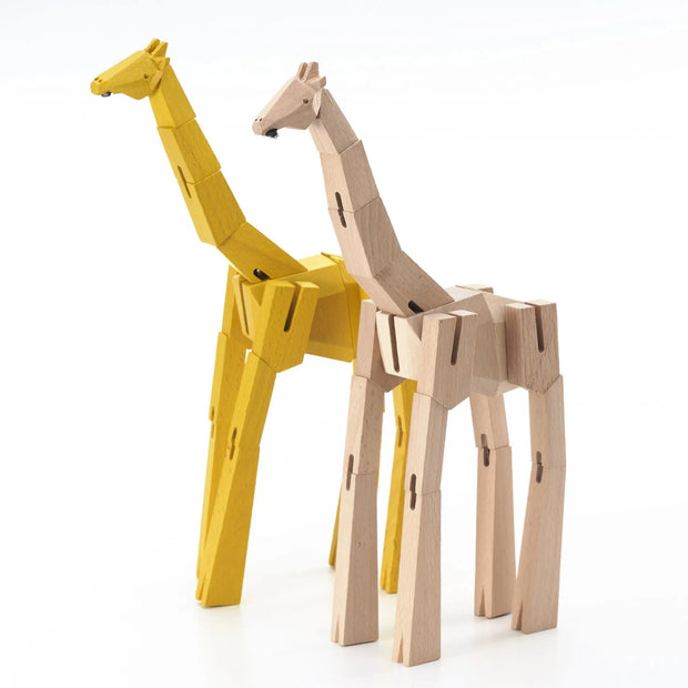 Modern Wooden Giraffe Decor – Interactive Puzzle & Art Piece
