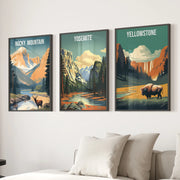 Rocky Mountain, Yosemite, Yellowstone. National Park Wall Art