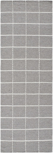 Nissa Gray Checkered Wool Rug