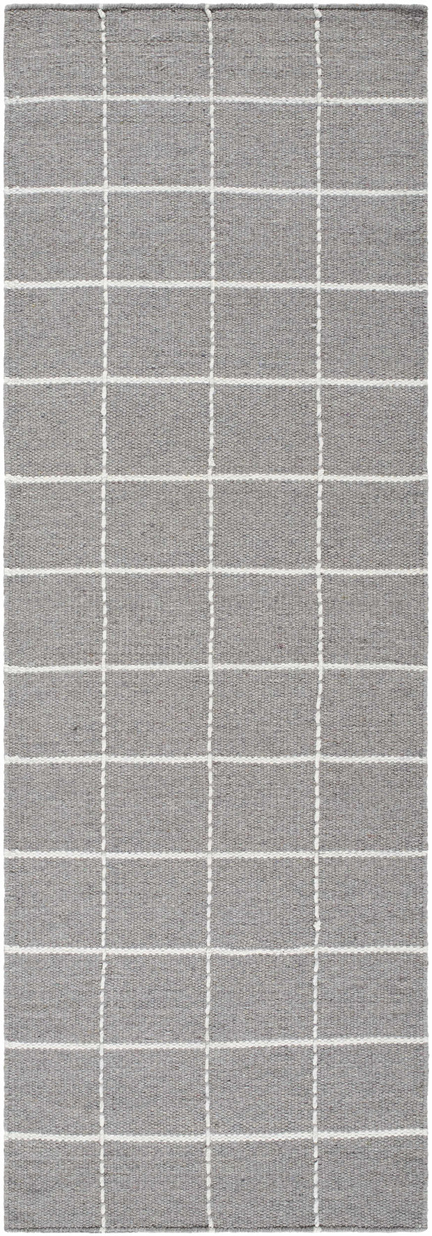 Nissa Gray Checkered Wool Rug