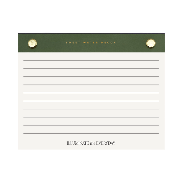 Small Green Gold Rivet Basic Notepad