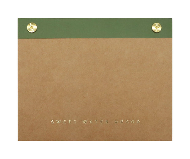Small Green Gold Rivet Basic Notepad