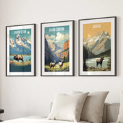 Grand Canyon, Jasper, Grand Teton. National Park Wall Art