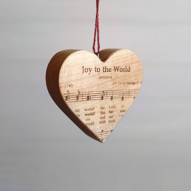 Christmas Carol Heart Ornaments
