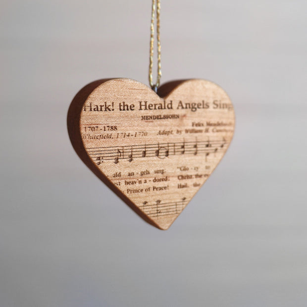 Christmas Carol Heart Ornaments