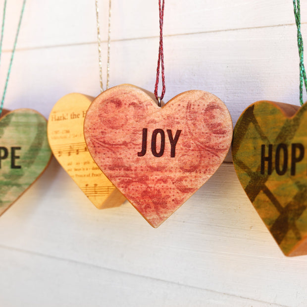 Christmas Carol Heart Ornaments