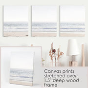 Pastel Minimalist Wave Photo. Set of 3 Beach House Wall Art