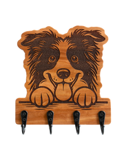 Peeking Border Collie 02 Wall Hanger