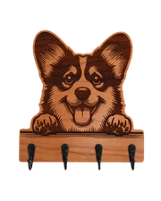 Peeking Pembroke Corgi 01 Wall Hanger