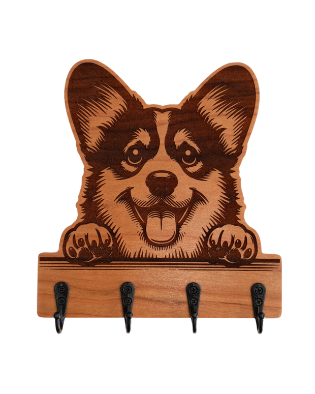 Peeking Pembroke Corgi 01 Wall Hanger