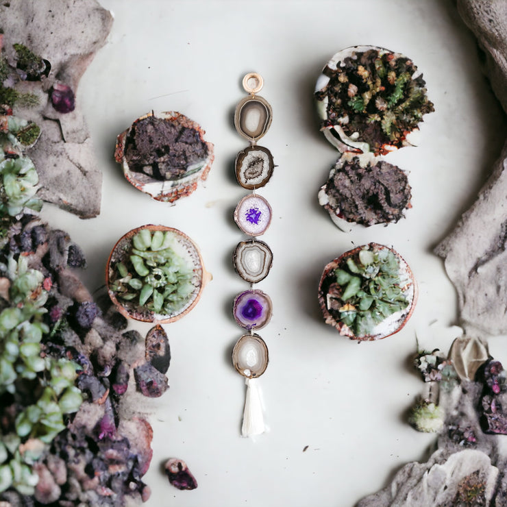 Amethyst Agate Garland | No Leather - Mod North & Co.