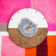 Isaac Agate Wall Clock (16 Inch) | Choose Your Agate/Colors - Mod North & Co.