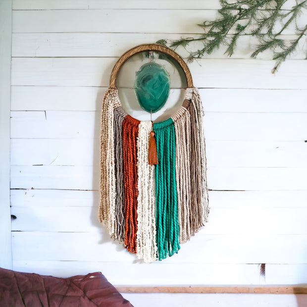 Holiday Ombre Agate Dreamer Wall Hanging | Choose Your Agate - Mod North & Co.