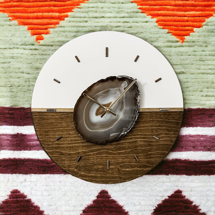 Elijah Wall Clock (12 Inch) | Choose Your Agate - Mod North & Co.