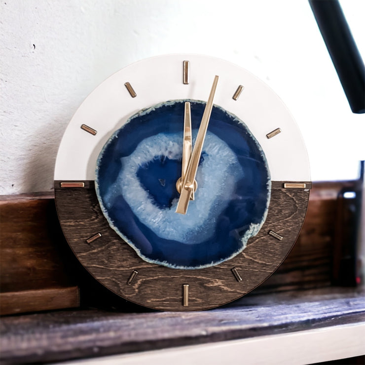 Henri Agate Wall Clock (8 Inch) | Choose Your Agate/Colors - Mod North & Co.