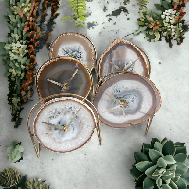 Natural Agate Clock Collection No. 2 | Ready to Ship - Mod North & Co.
