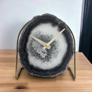 Dark Natural Agate Clock - Mod North & Co.