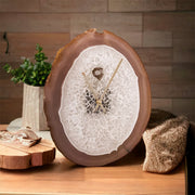 Natural Agate Slab Wall Clock (12 Inch) | No. 3 | Ready to Ship - Mod North & Co.