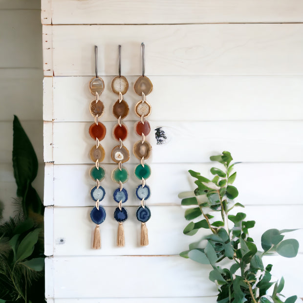 Rosie Agate Garland with Blue Slices | Ready to Ship - Mod North & Co.