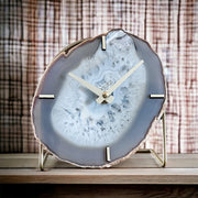 Gray/Charcoal Agate Desk Clock - Mod North & Co.