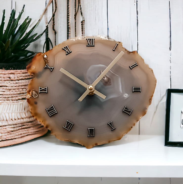Natural Agate Wall Clock (8 Inch) - Mod North & Co.