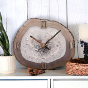Cream/Natural Agate Wall Clock (9 Inch) - Mod North & Co.