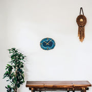 Dark Teal Agate Wall Clock (8 Inch) - Mod North & Co.