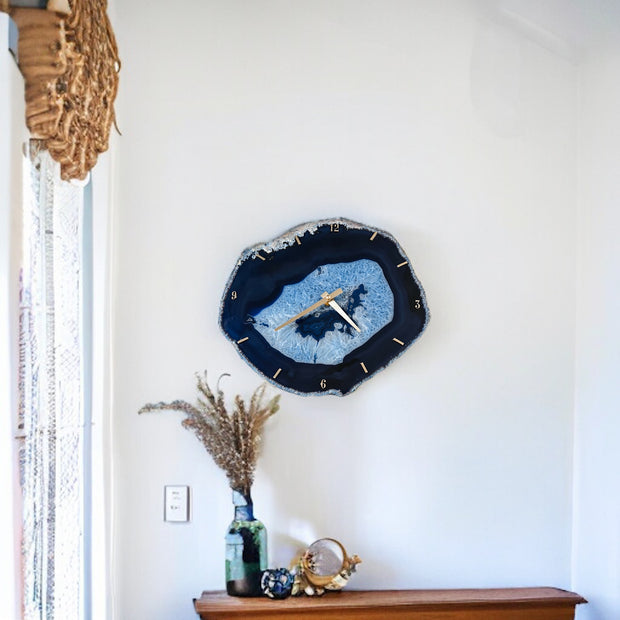 Blue Agate Wall Clock (11 Inch) - Mod North & Co.