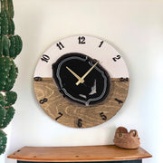 Black Agate Wall Clock (12 Inch) - Mod North & Co.