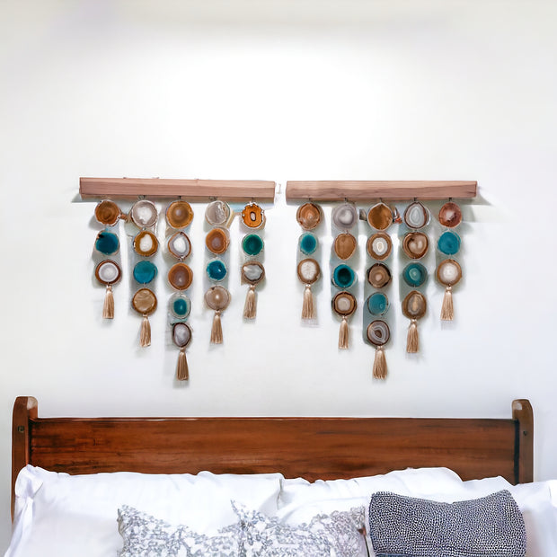 Custom Uma Agate Wall Hanging – Boho Crystal Wall Art You Design