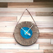 Teal x Wood Wall Clock (10 Inch) - Mod North & Co.