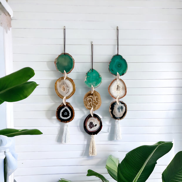 Juniper Agate Garland – Handcrafted Boho Wall Hanging