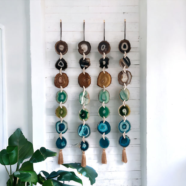 Jackson Agate Garland – Handcrafted Boho Wall Hanging (Multiple Sizes)