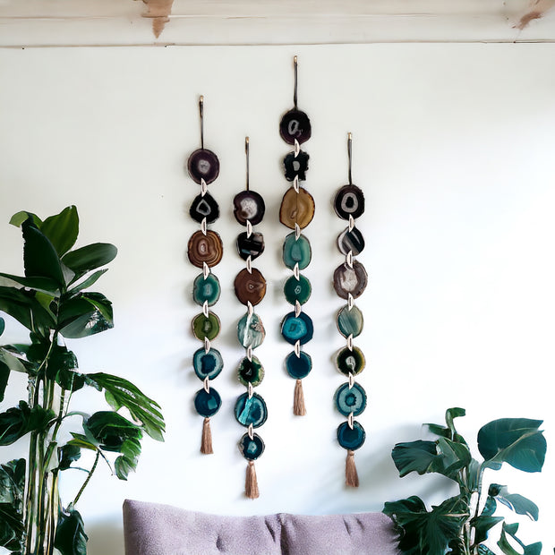 Jackson Agate Garland – Handcrafted Boho Wall Hanging (Multiple Sizes)