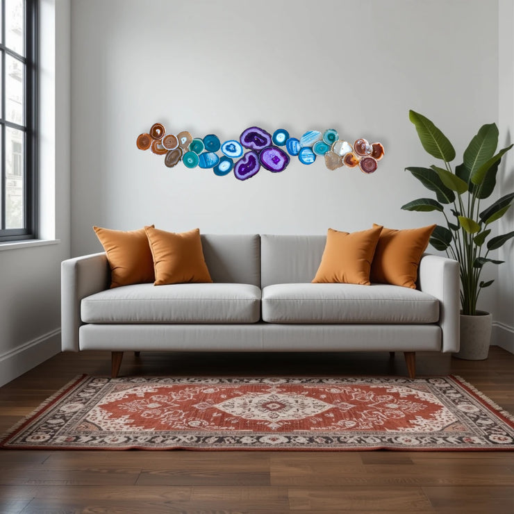 Celestial Flow Chakra Agate Wall Art - 27 Piece | DIY Installation