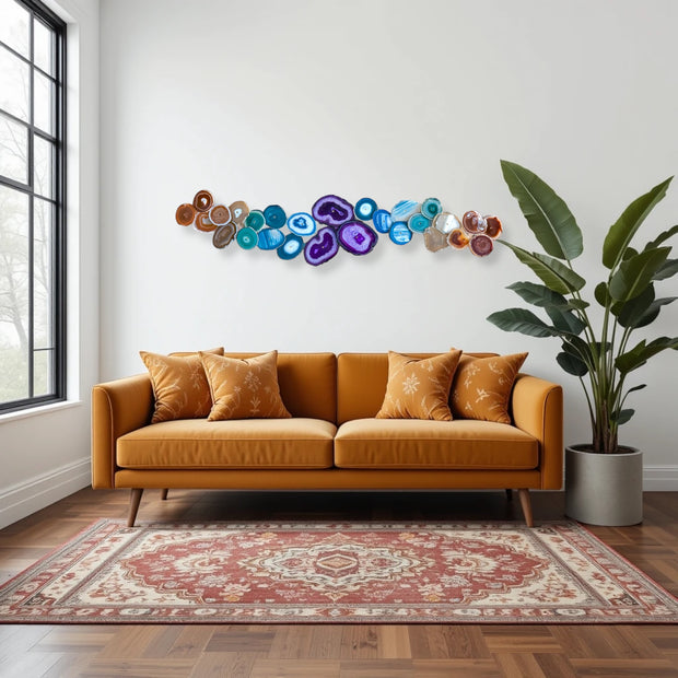 Celestial Flow Chakra Agate Wall Art - 27 Piece | DIY Installation